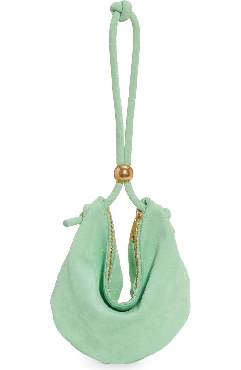 Bottega Veneta Half Moon Suede Top Handle Bag, Alternate, color,