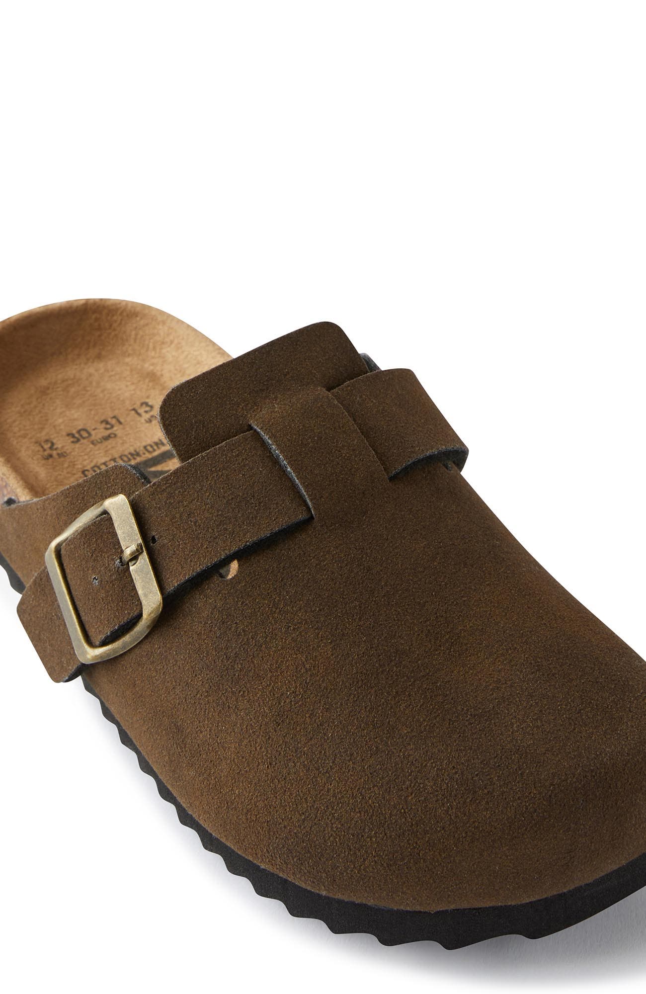 Cotton On Kids Kid
s Tommy Buckle Slide, Alternate, color, Hot Choccy