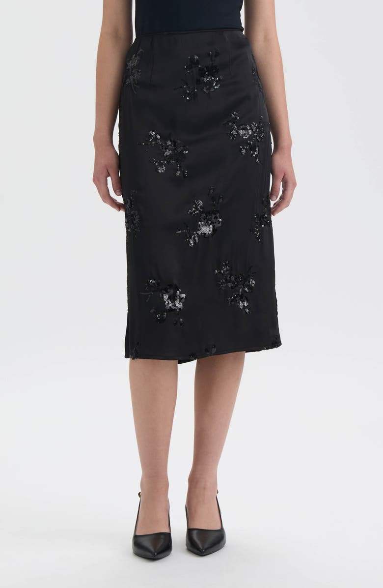 NVLT Sequin Embellished Slip Skirt, Main, color, Black