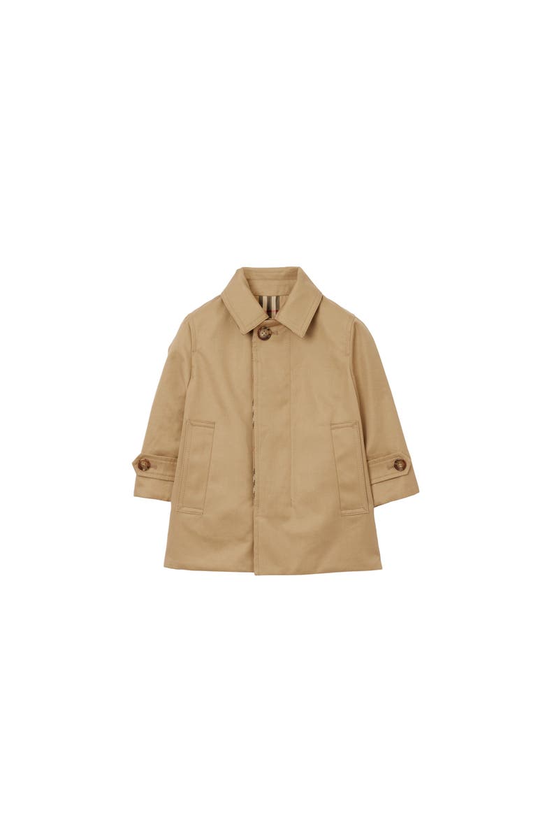 Burberry Reversible Check Gabardine Car Coat, Main, color, Archive Beige