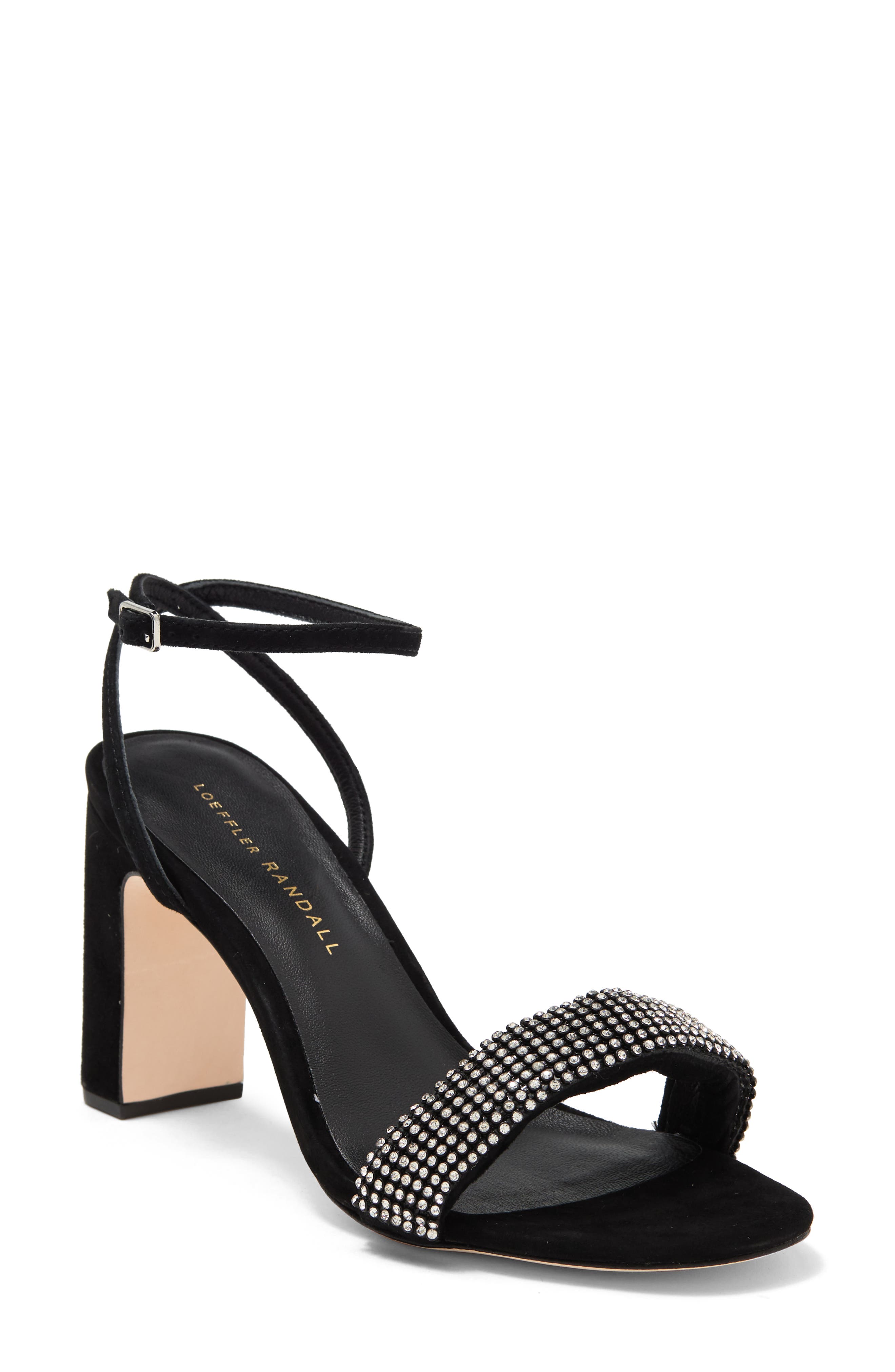 Loeffler Randall Shay Crystal Embellished Ankle Strap Sandal, Main, color, 