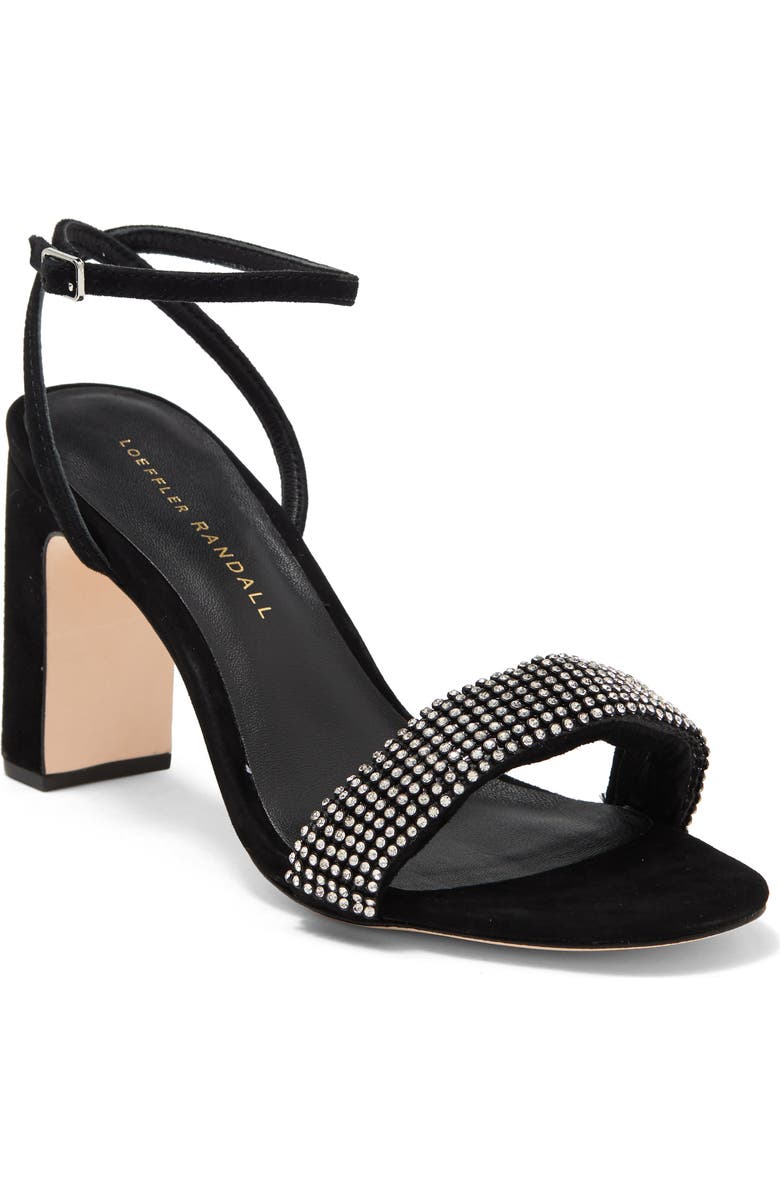 Loeffler Randall Shay Crystal Embellished Ankle Strap Sandal, Main, color,