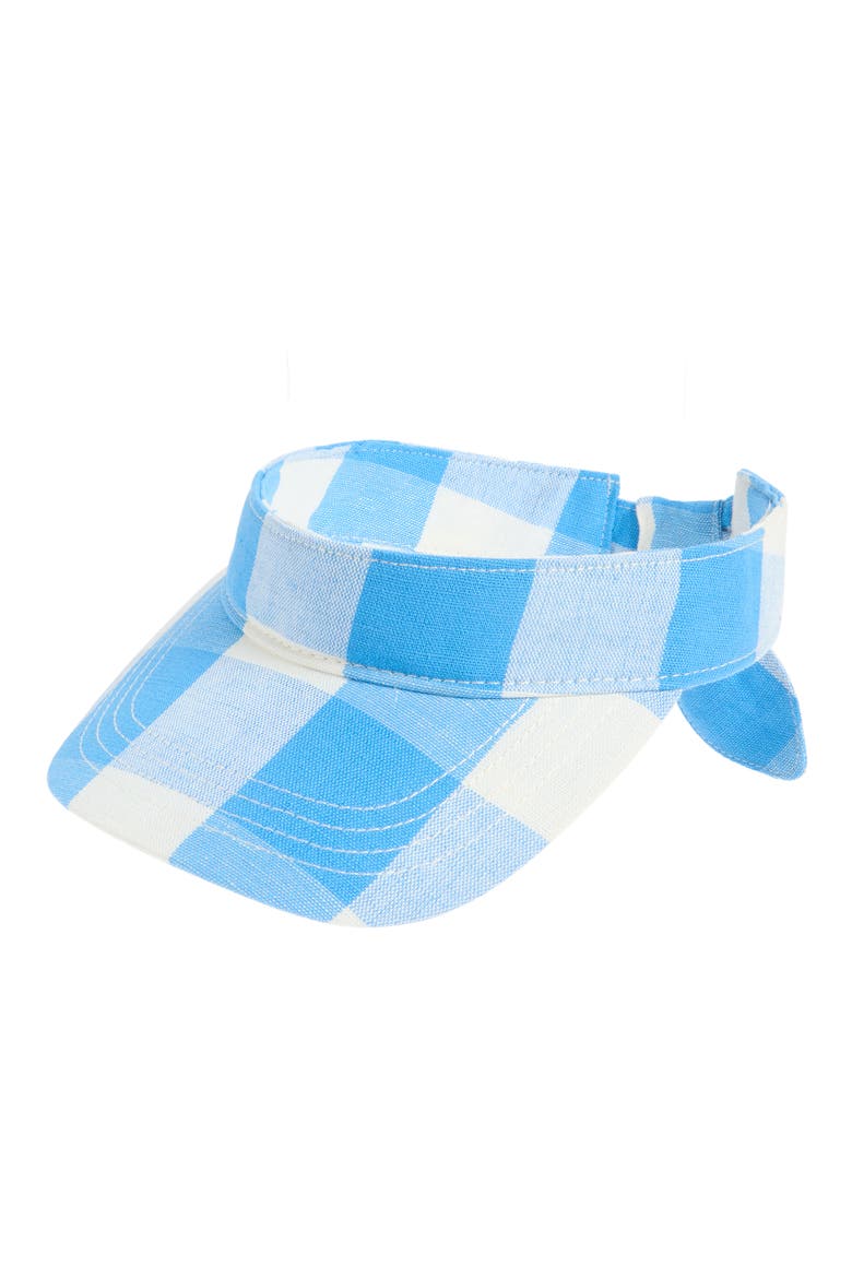 Bow Visor, Main, color, BLUE GINGHAM