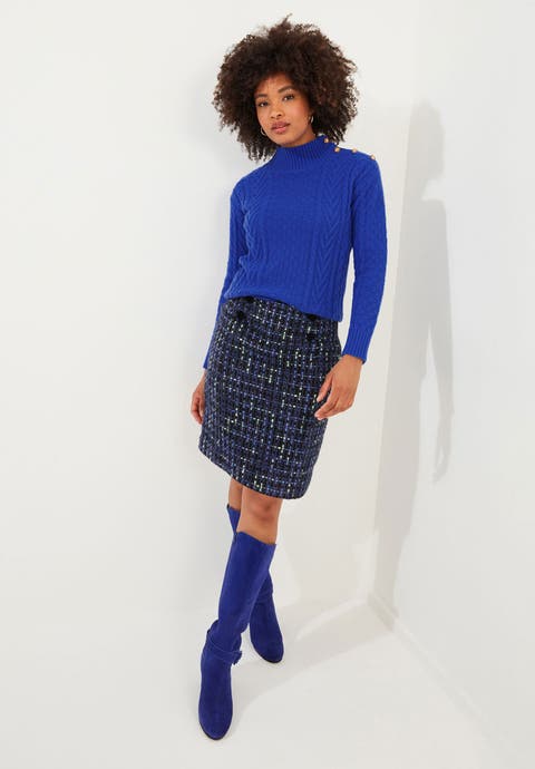 Tweed Pencil Skirt (Plus)