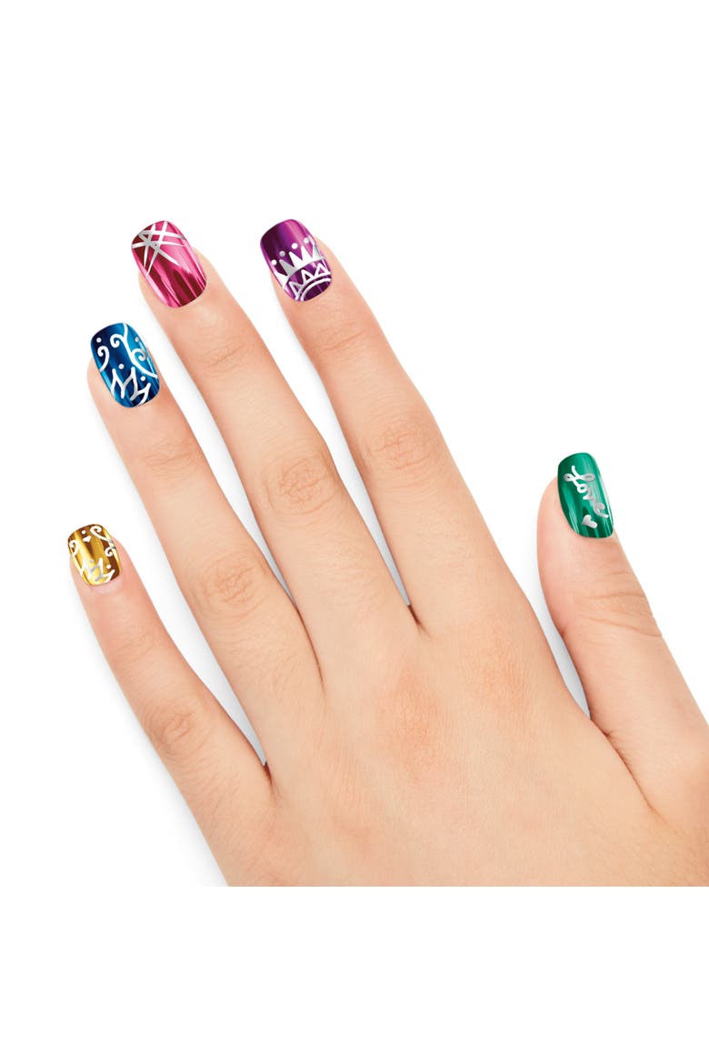 Shimmer N Sparkle Metallic Rainbow Nail Art Design Kit, Alternate, color, Multicolored