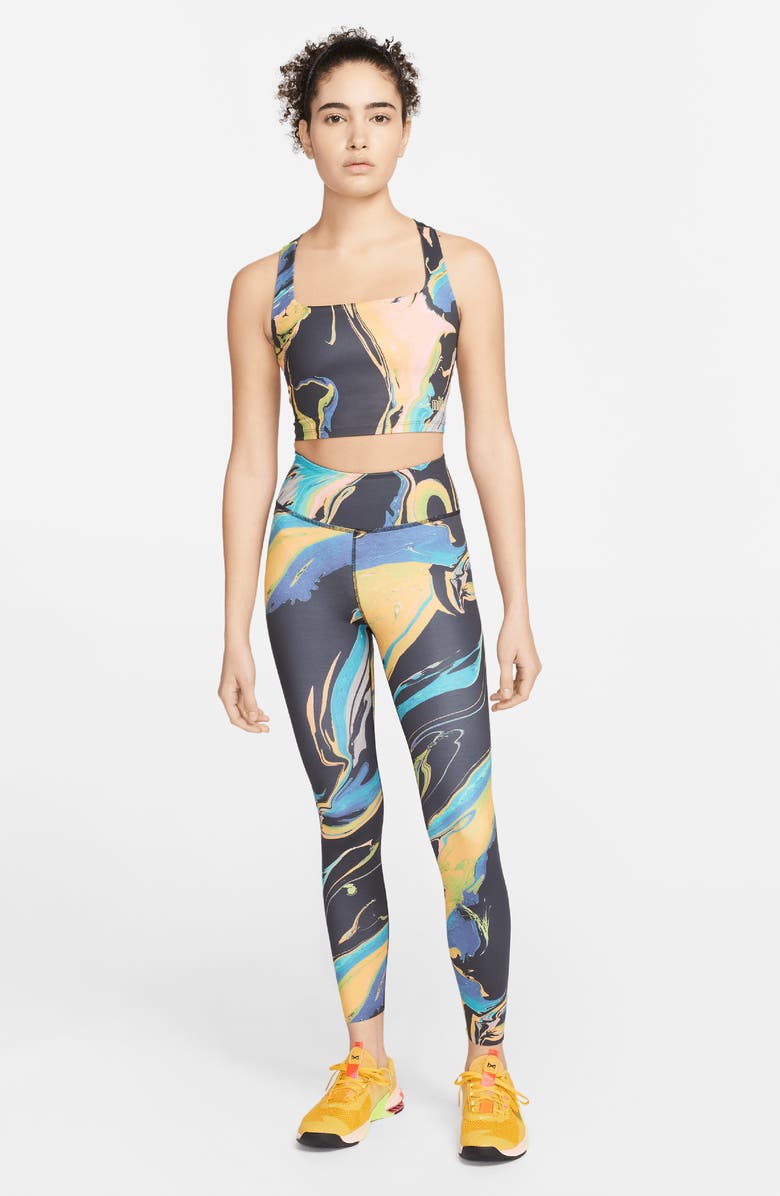 Nike Aurora Marble Print Leggings, Alternate, color,