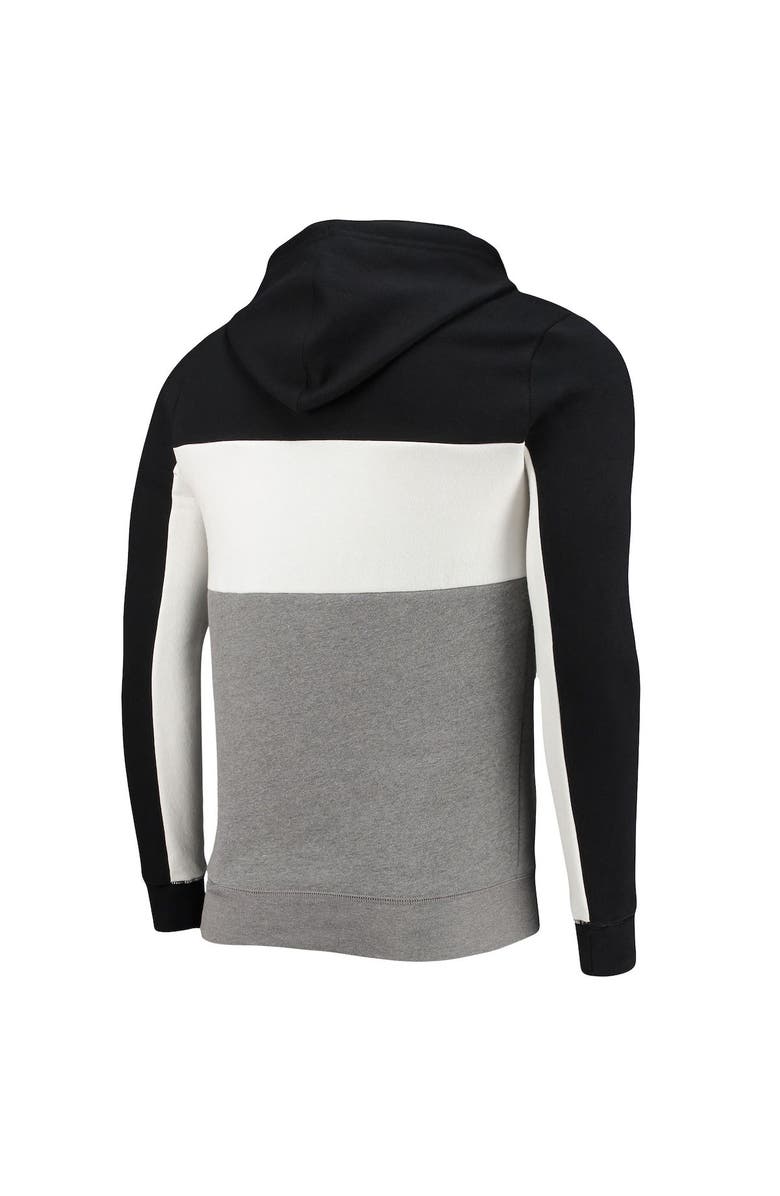 Junk Food Men's Junk Food Black/White Miami Heat Wordmark Colorblock Fleece Pullover Hoodie, Alternate, color, Black