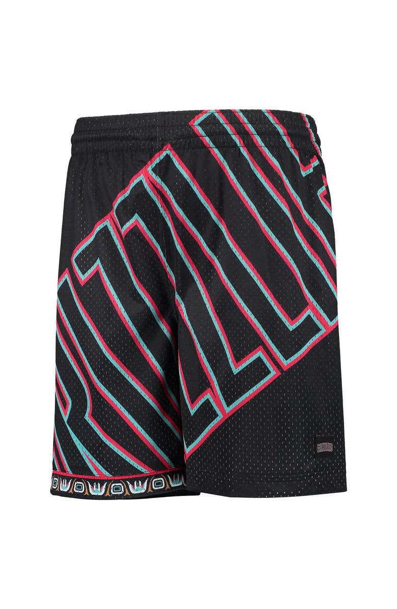 Mitchell & Ness Youth Black Vancouver Grizzlies Hardwood Classics Throwback Big Face Mesh Shorts, Alternate, color,