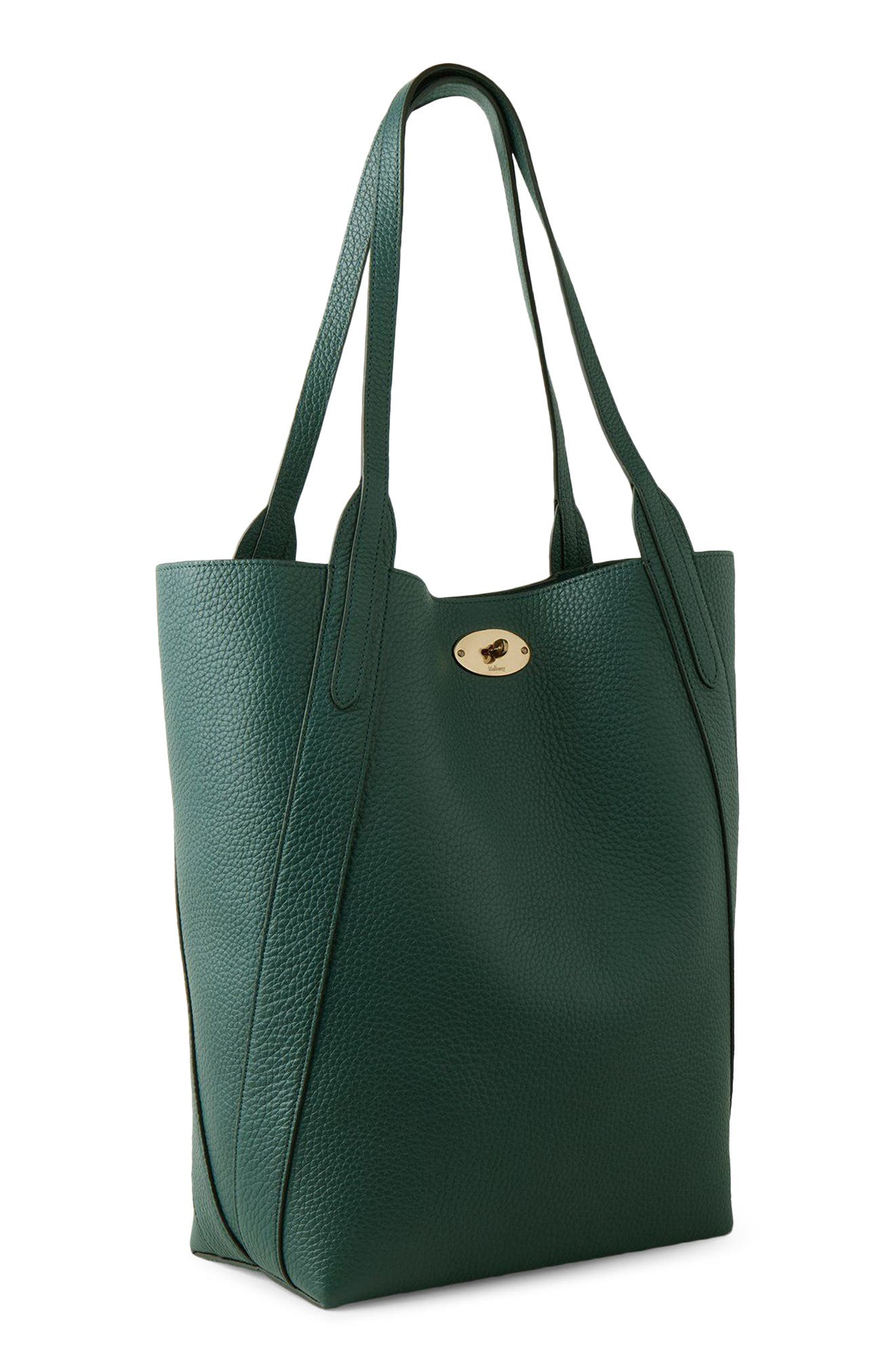 North/South Bayswater Leather Tote, Alternate, color, MULBERRY GREEN