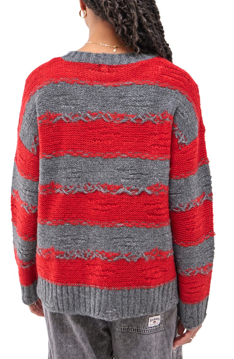 BDG Urban Outfitters Stripe Distressed Sweater, Alternate, color, 