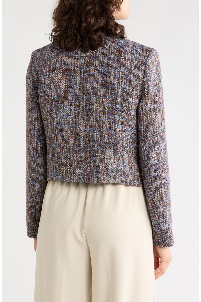 Bouclé Tweed Jacket, Alternate, color, BLUE BROWN MULTI
