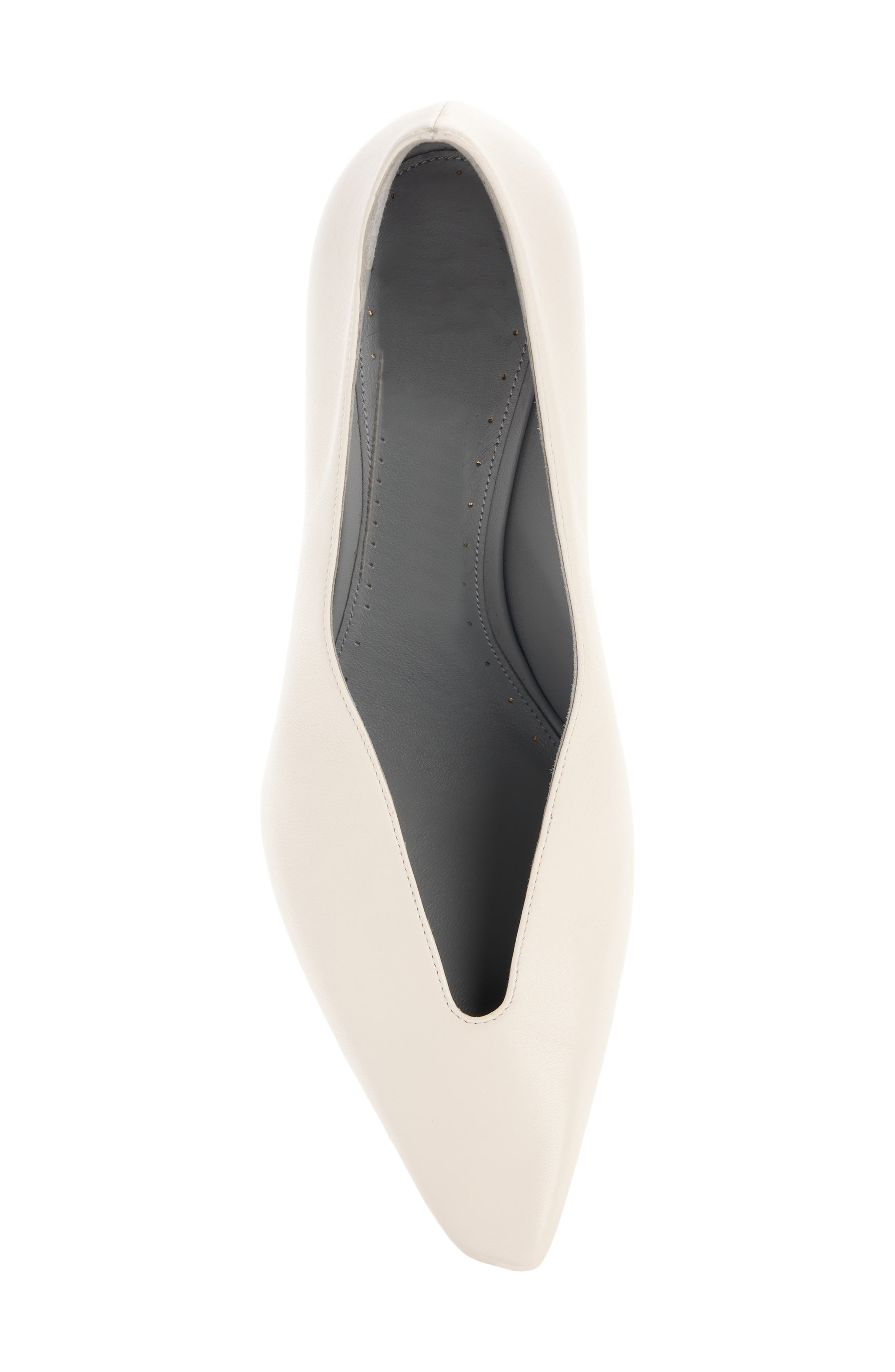 Duchesse Pointed Toe Pump, Alternate, color, WHITE SNOW/ GOLD