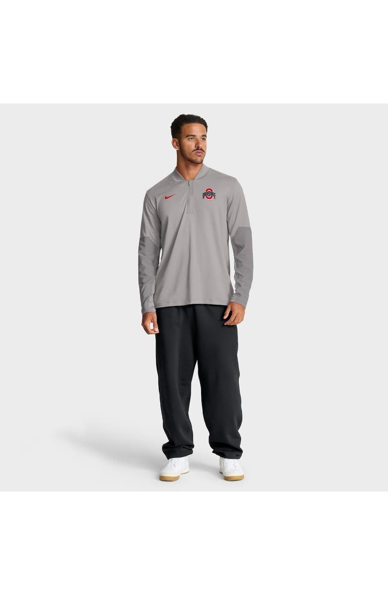Nike Men's Nike Gray Ohio State Buckeyes One Goal Performance Half-Zip Pullover, Alternate, color, Gray