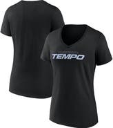 Fanatics MTO Label Women's Black Toronto Tempo Team Wordmark V-Neck T-Shirt