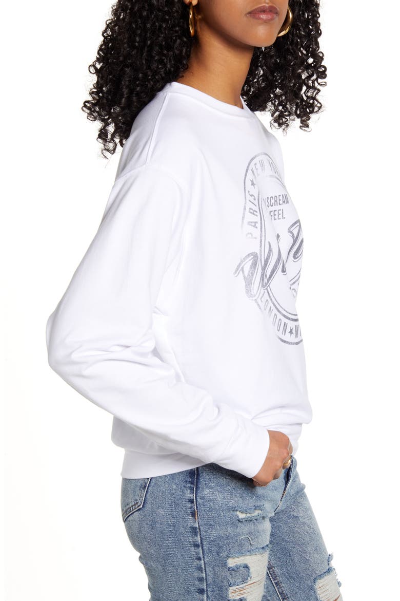 World Tour Graphic Sweatshirt, Alternate, color, WHITE