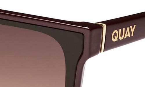 Quay Night Fall 52mm Gradient Flat Top Sunglasses In Espresso/brown Fawn