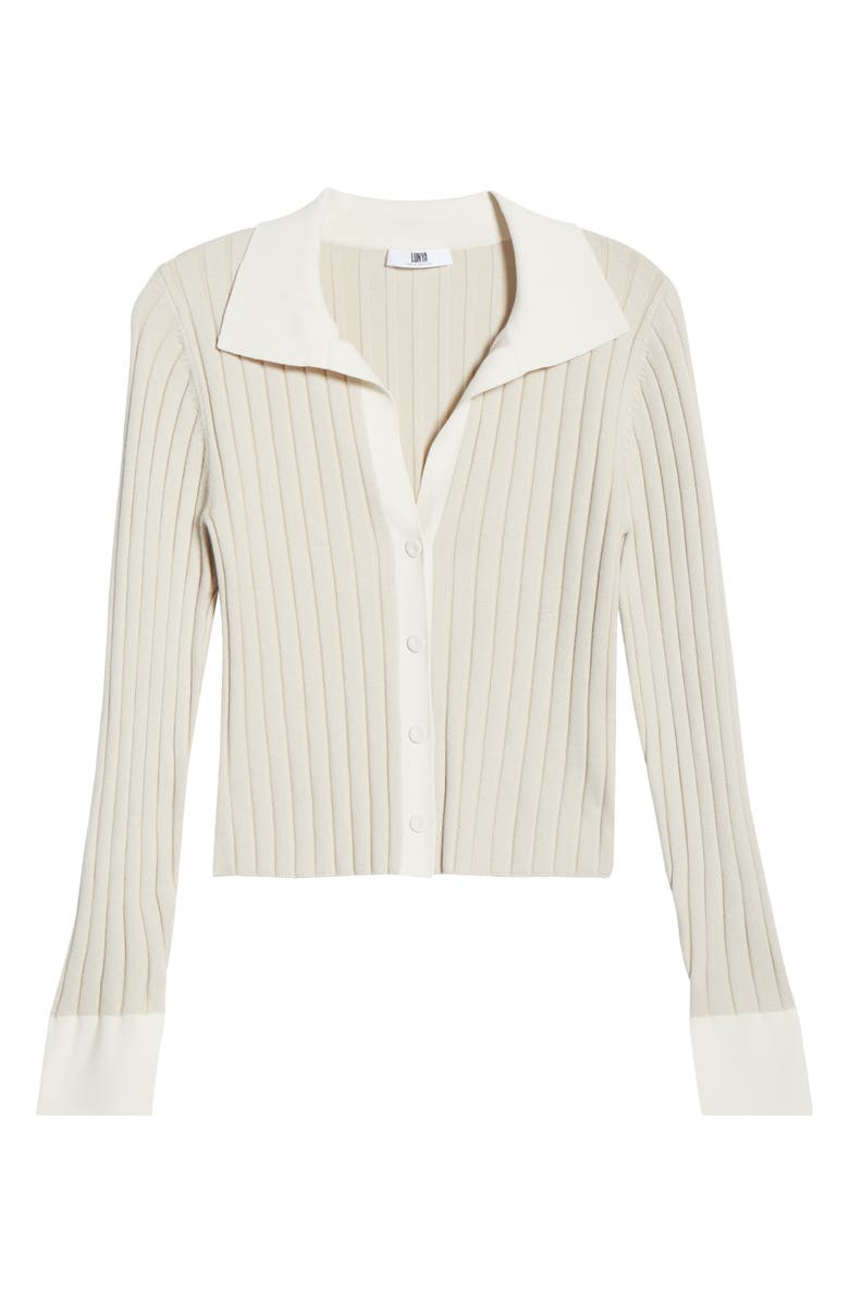 Lunya Cotton Blend Rib Cardigan, Alternate, color, 