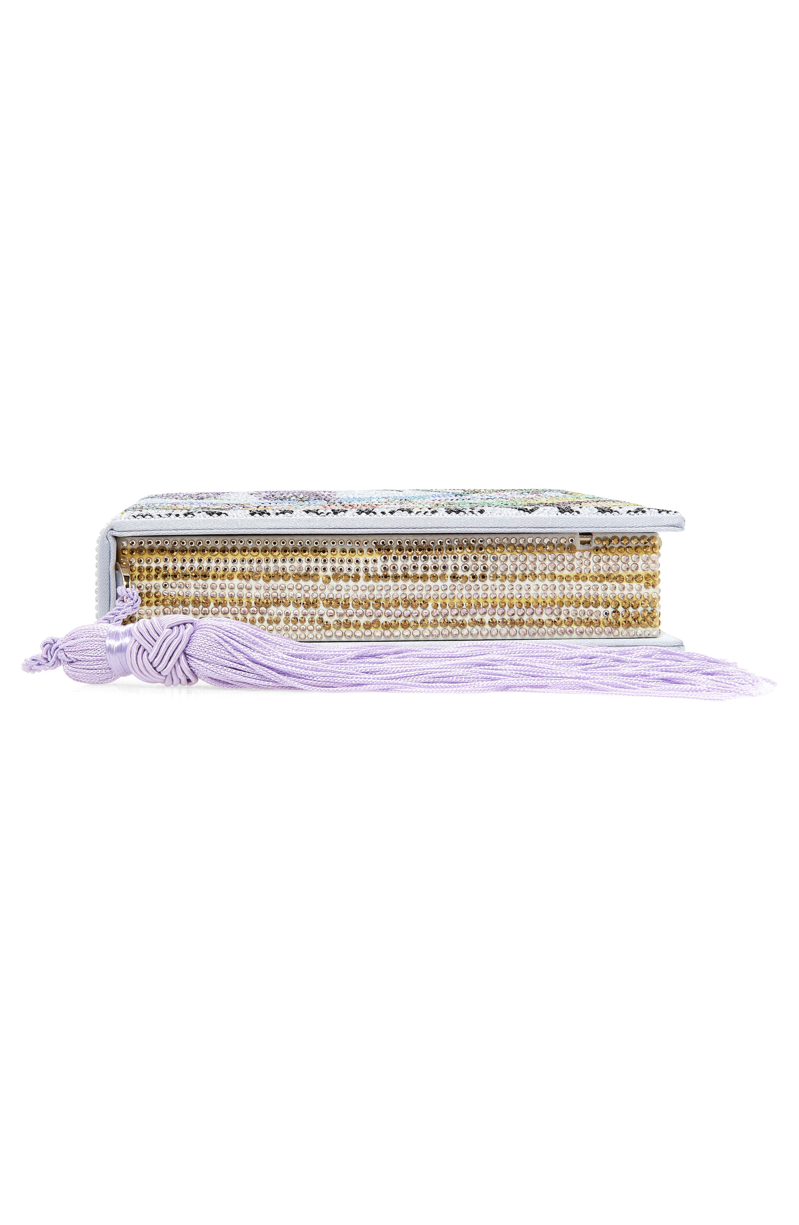 JUDITH LEIBER COUTURE Storybook La Dolce Vita Rhinestone Clutch, Alternate, color, 