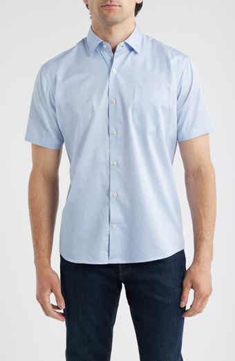 Peter Millar Theo Geo Print Short Sleeve Cotton Button-Up Shirt