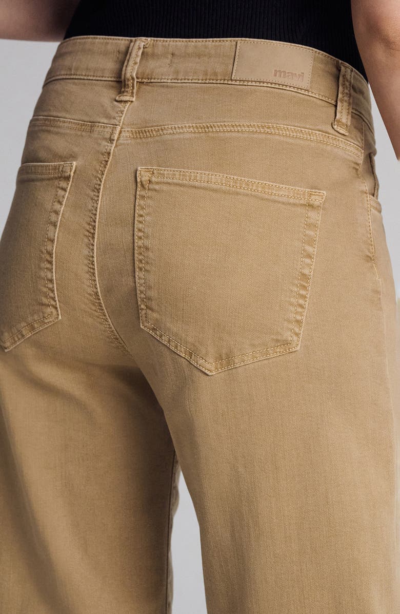 Mavi Jeans Paloma Mid Rise Wide Leg Jeans, Alternate, color, Light Camel Flex Blue