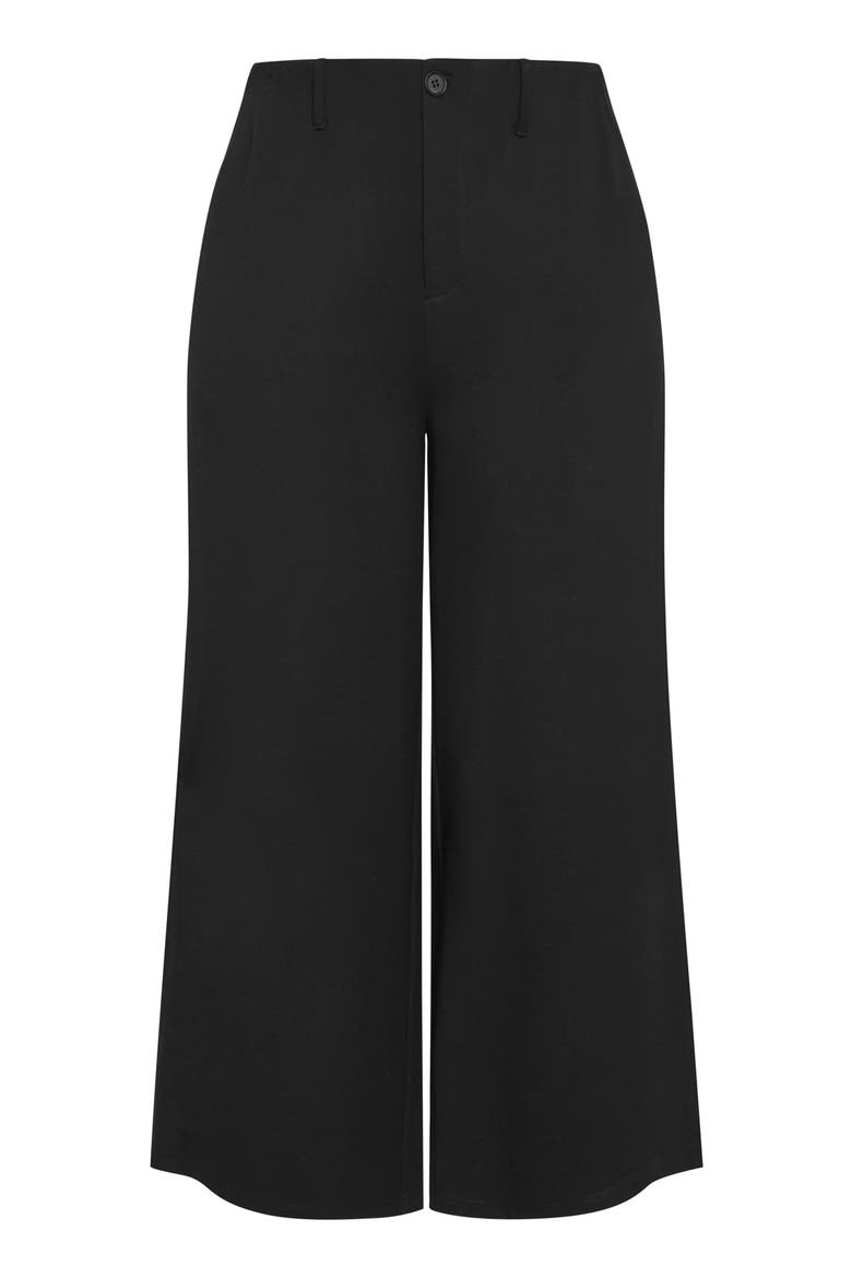 Peyton Wide Leg Ponte Pants, Main, color, BLACK