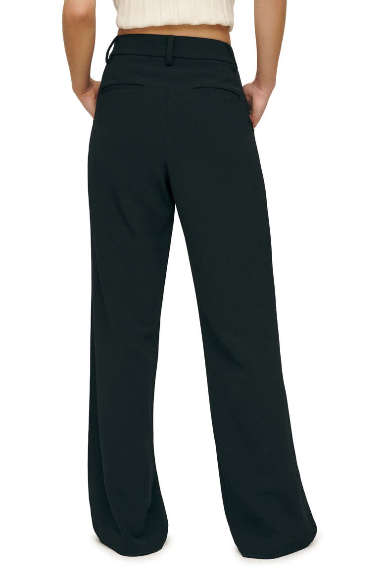 Alex Wide Leg Linen Pants, Alternate, color, BLACK