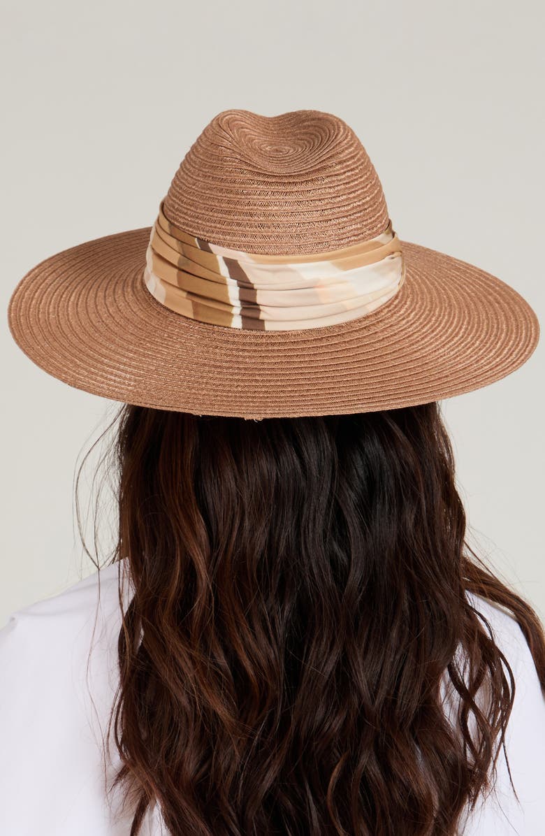 Eugenia Kim Emmanuelle Wide Brim Packable Fedora, Alternate, color, Fawn