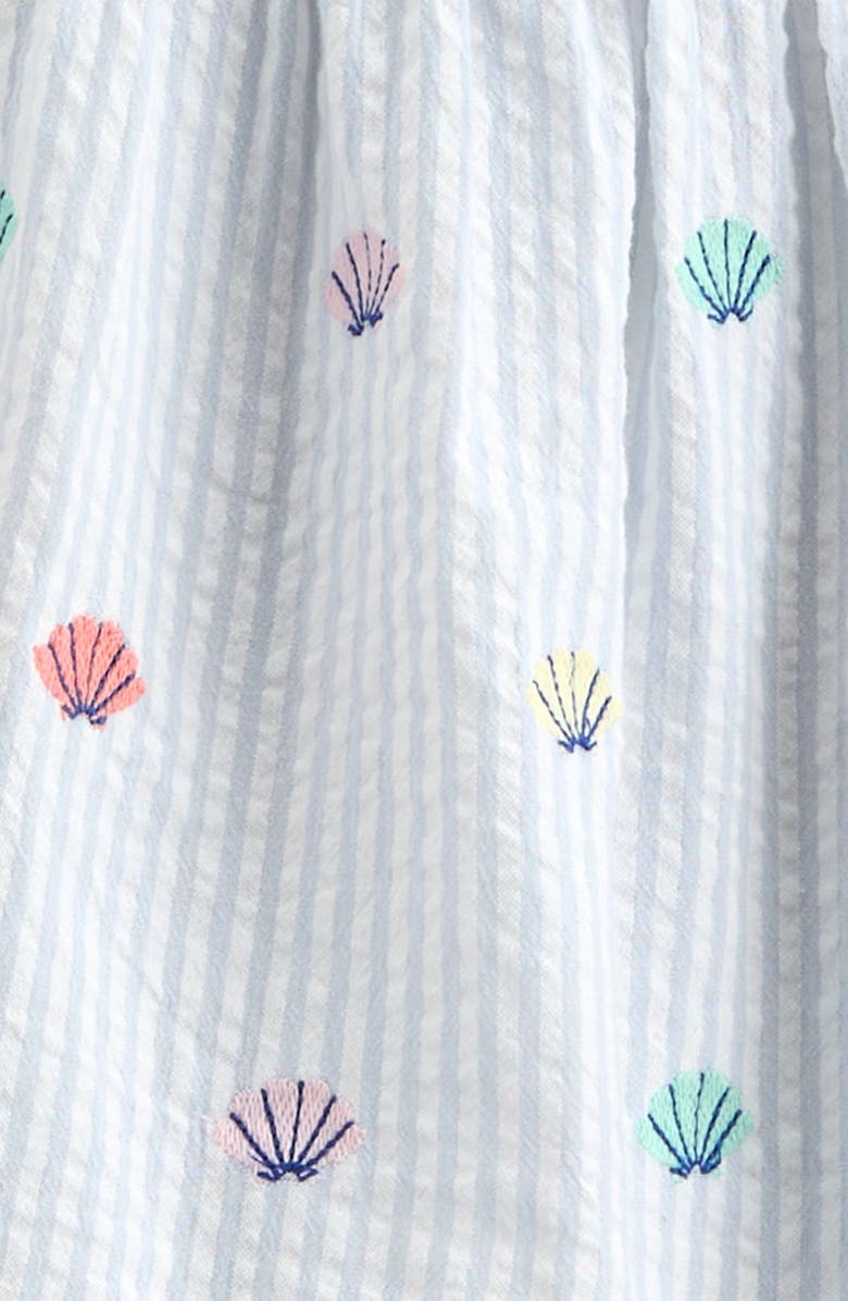 Tucker + Tate Kids' Pretty Ruffle Seersucker Dress, Alternate, color, Blue Halogen Seashell Stripe