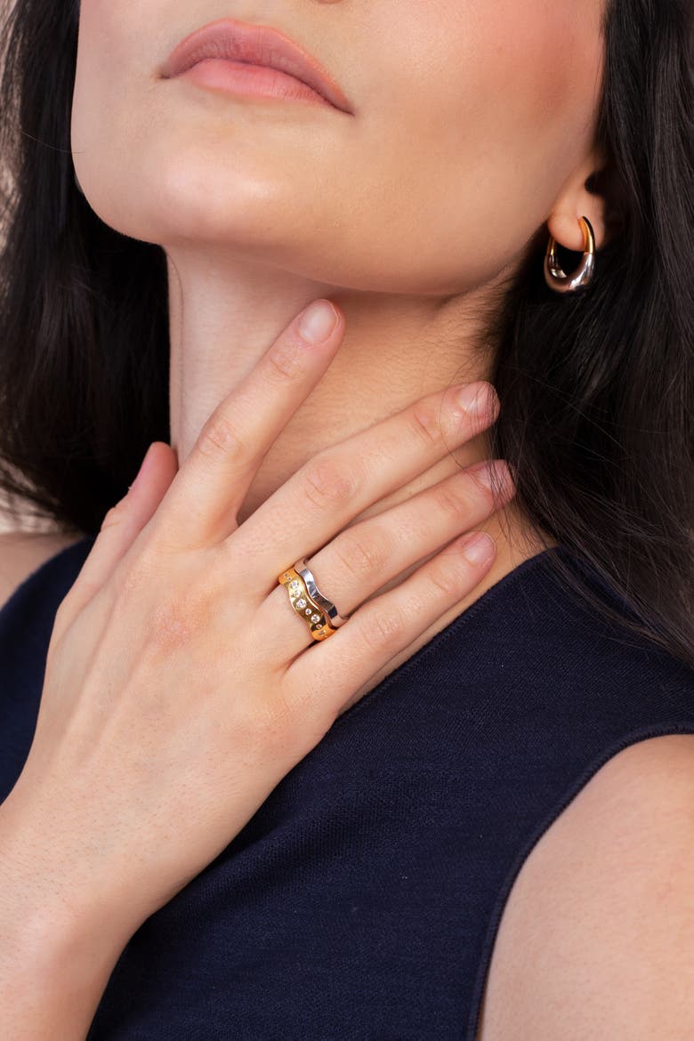Wave Ring Set, Alternate, color, Two Tone