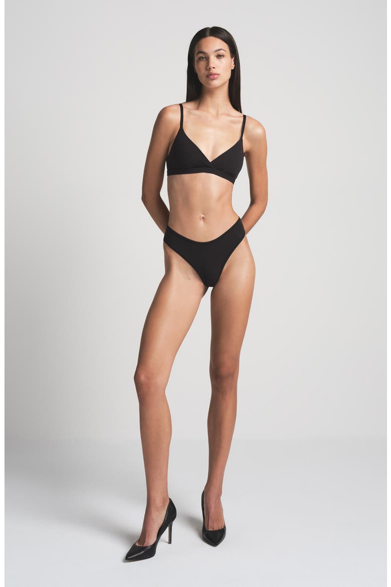 Fits Everybody Crossover Bralette, Alternate, color, ONYX