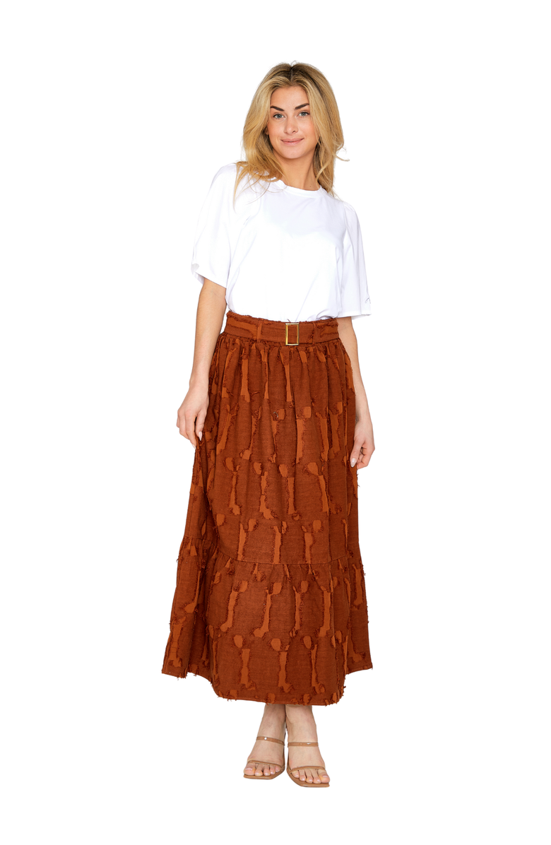 Taylor Tillman Paige Skirt, Alternate, color, Auburn Texture