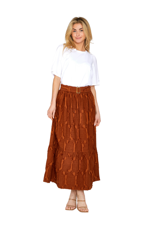 Taylor Tillman Paige Skirt In Brown