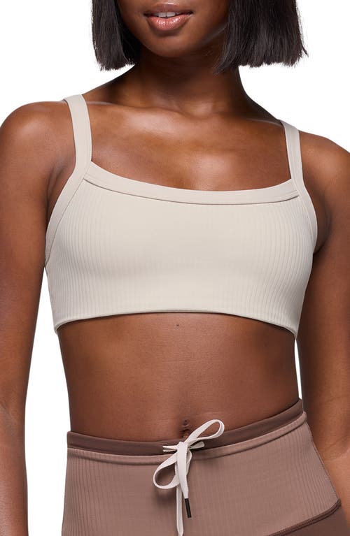 Prana Luxara Rib Sports Bra In Neutral