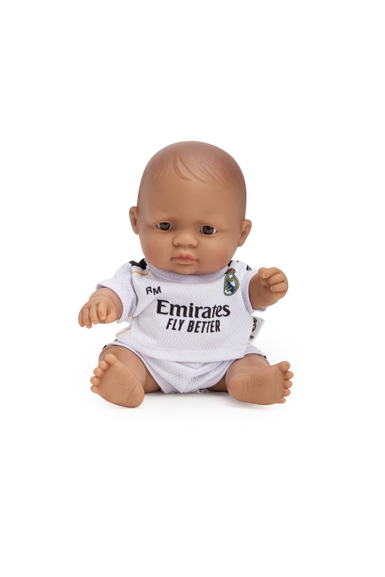 8 1/4 inch Baby Boy Doll with Real Madrid SoccerJersey, Alternate, color, Medium Skin