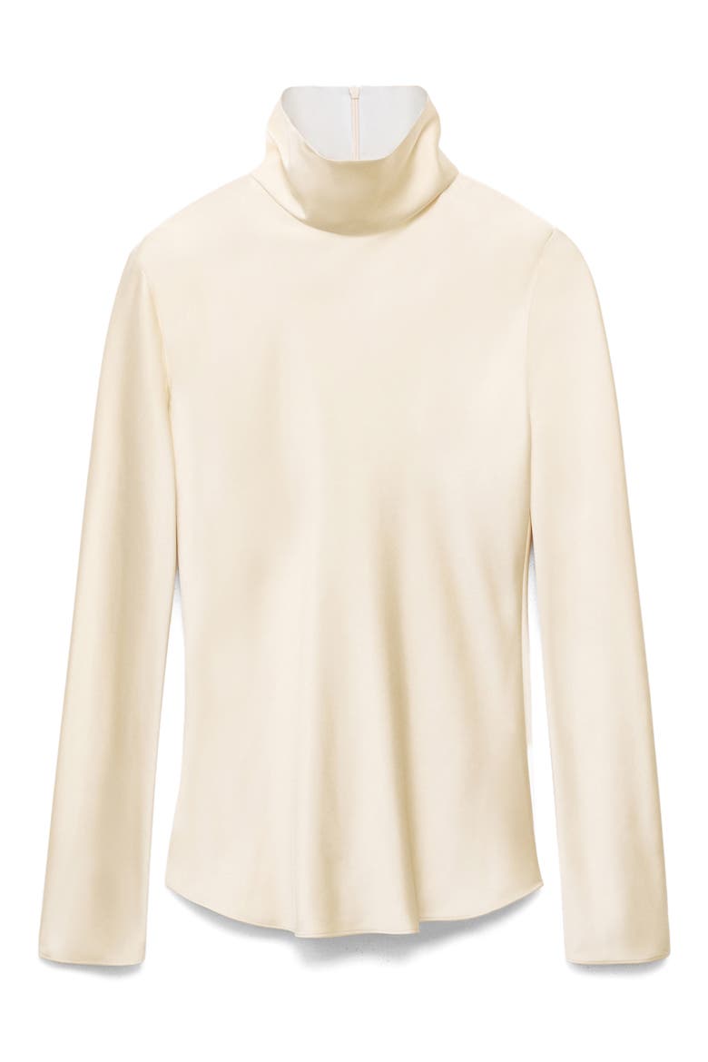 Selection Turtleneck Satin Top, Main, color, ECRU