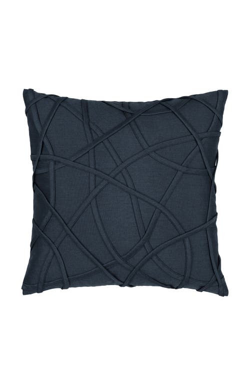 Elaine Smith Illusion Handmade Dimensional Applique Indoor & Outdoor Woven Accent Pillow