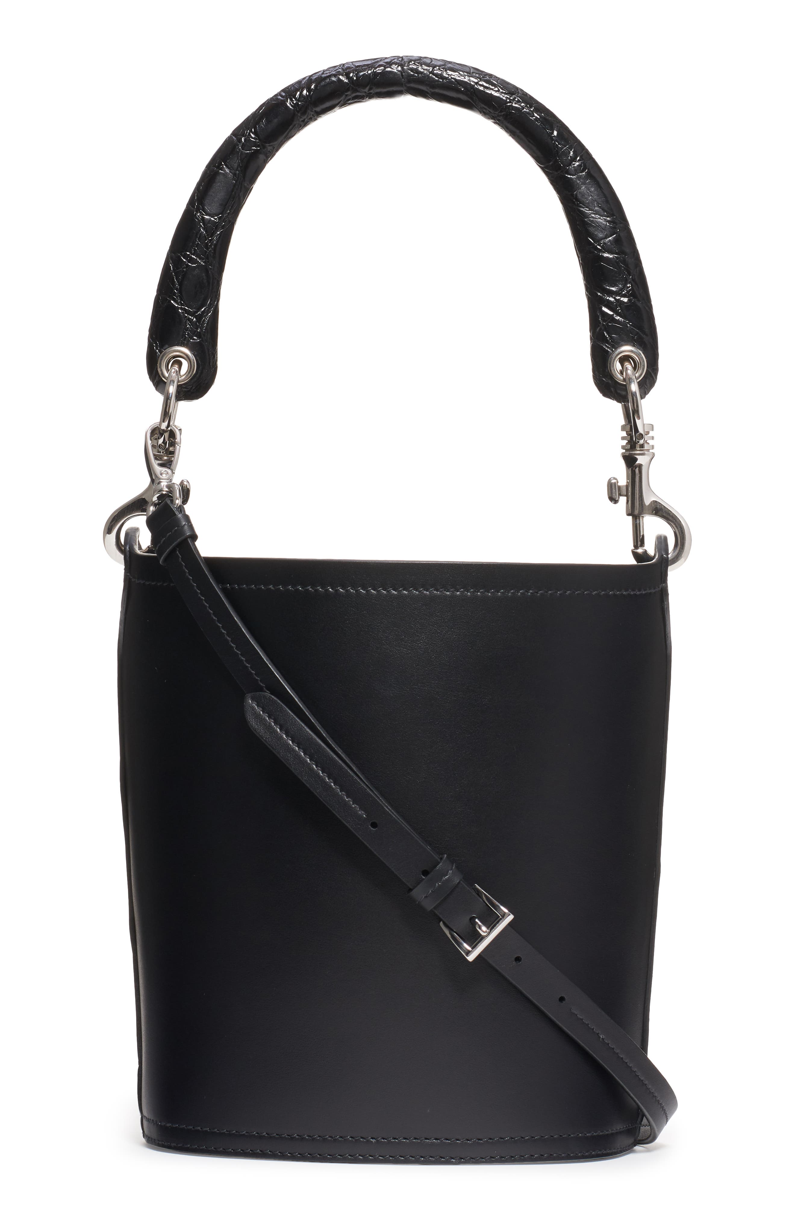 Prada Leather Bucket Bag, Alternate, color, 