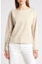 selected Heather Beige Stripe