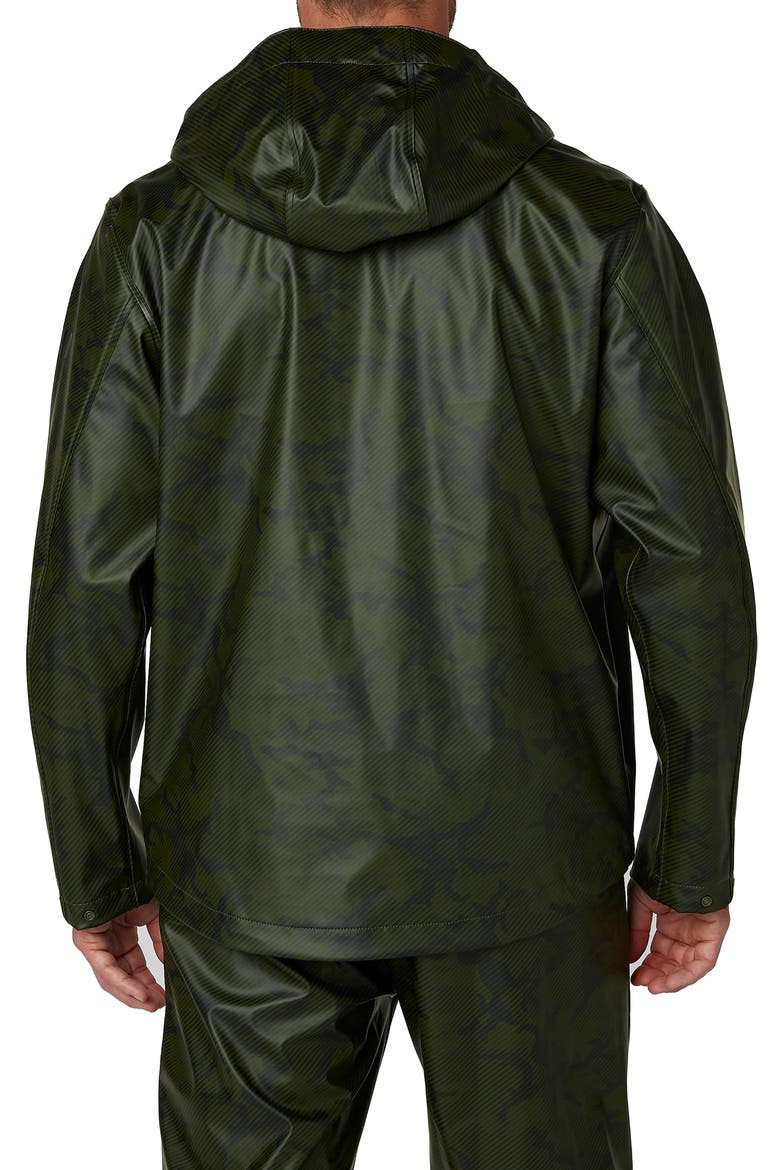 Moss Waterproof Raincoat, Alternate, color, FOREST CAMO