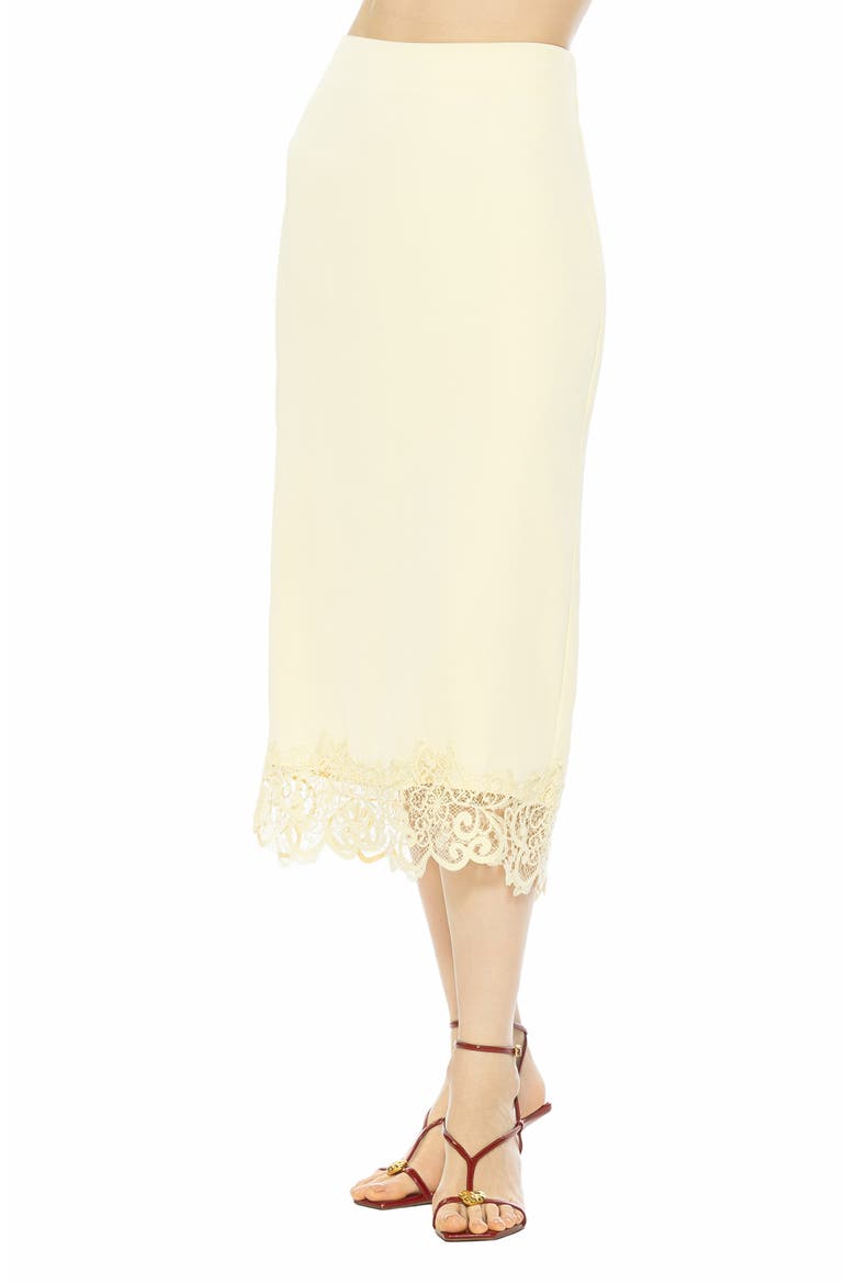 Ashen Midi Skirt, Alternate, color, BUTTER YELLOW