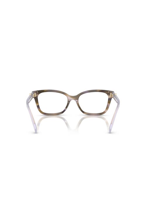 Tory Burch 49mm Square Optical Glasses In Transparent