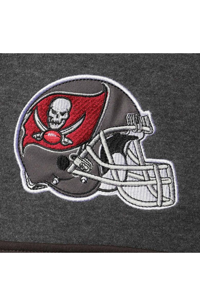 STARTER Men's Starter Heathered Pewter/Red Tampa Bay Buccaneers Extreme Fireballer Pullover Hoodie, Alternate, color, Pewter