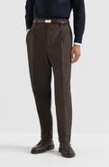Brunello Cucinelli Virgin wool diagonal trousers with double pleats
