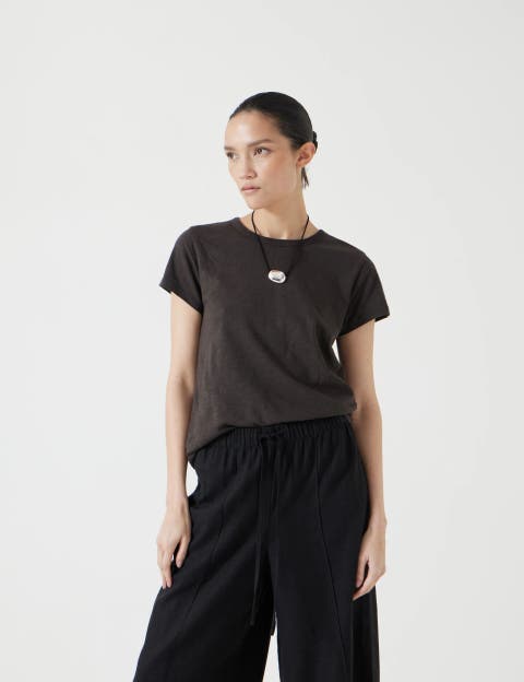 Slim Fit Slub Cotton Crew T-Shirt