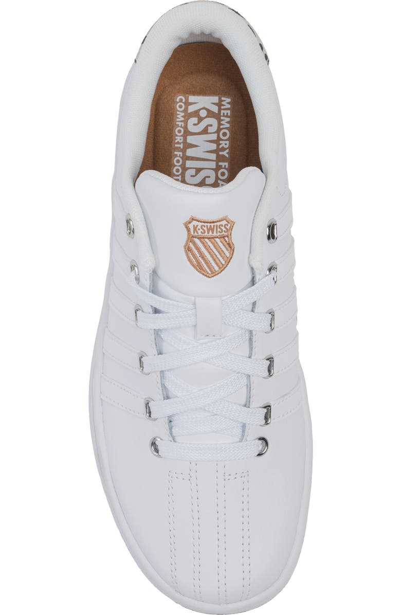 K-Swiss Court Pro II CMF Leather Sneaker, Alternate, color, White/ Lite Gum/ Leopard-M