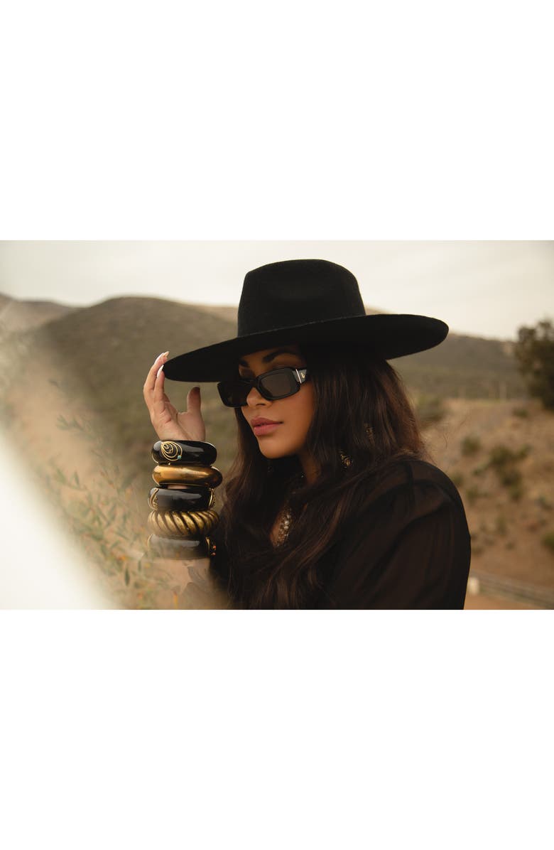 DIFF x Lauren London Lotus Locs 54mm Rectangular Sunglasses, Alternate, color,