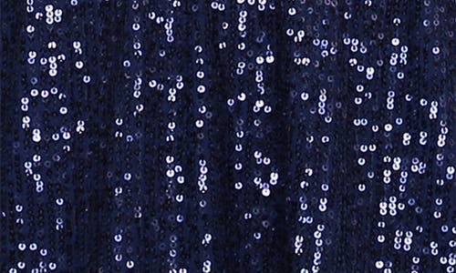 Zunie Kids' Long Sleeve Sequin Dress In Blue