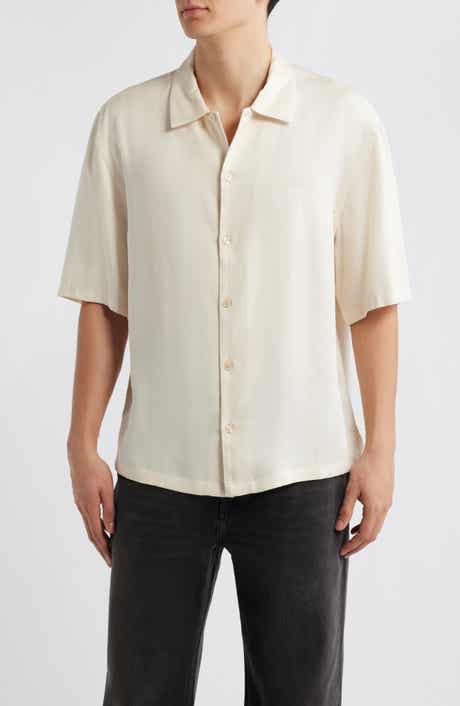 Circe Logo Graphic Oversize Short Sleeve Button-Up Shirt