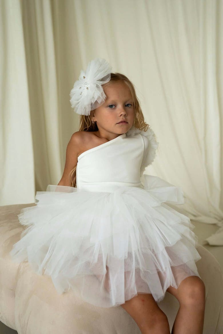 Mist Tutu Set, Alternate, color, White Lily