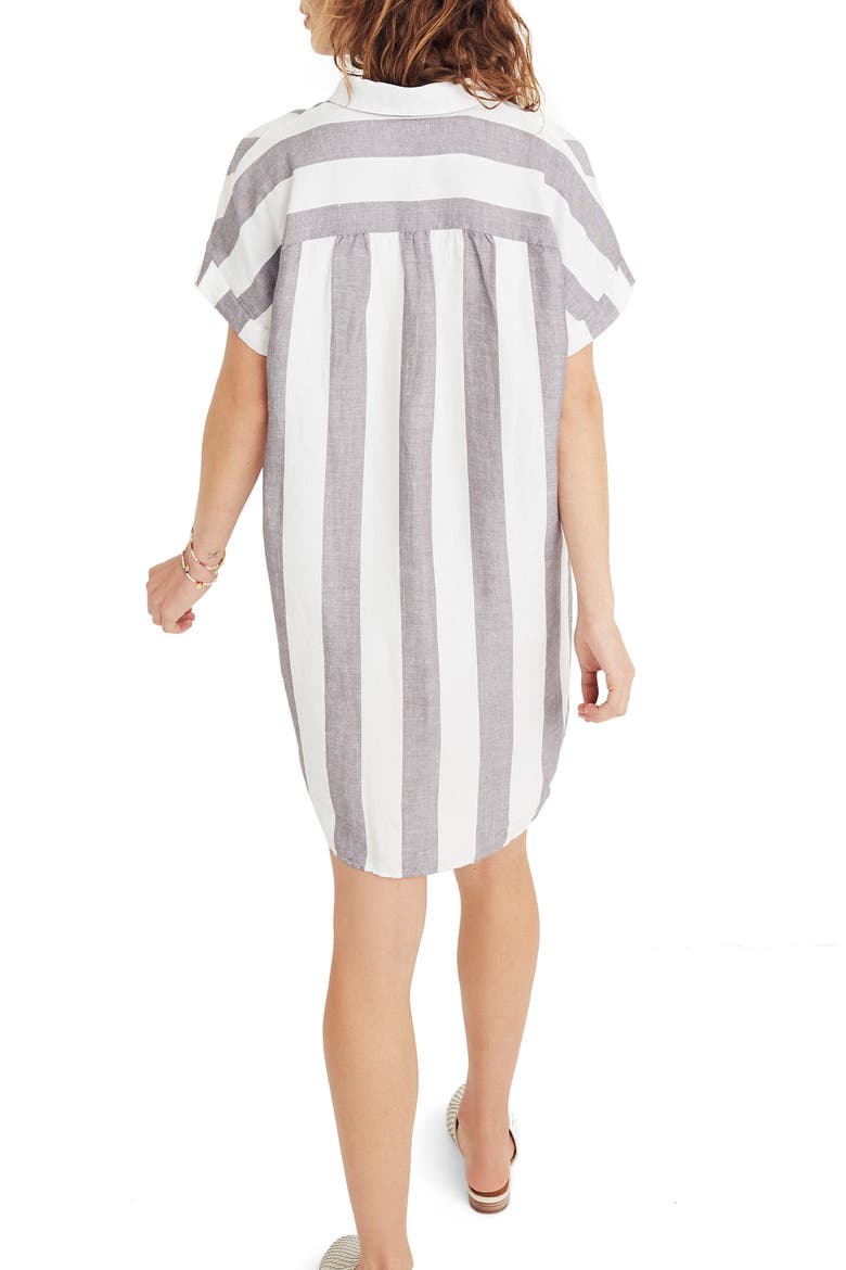 Maywood Stripe Shirtdress, Alternate, color, ROCK